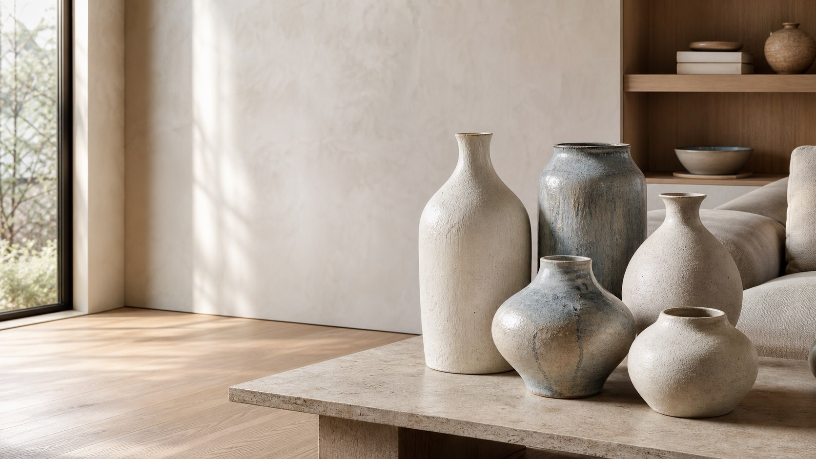Home decoration ceramic vase scene