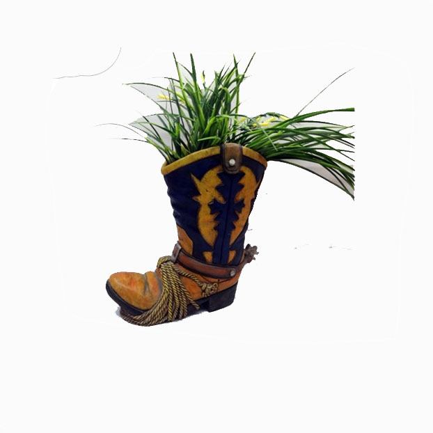 Hot Selling Resin Cowboy Boots Garden Planter from the Youli collection by Xiamen Youli