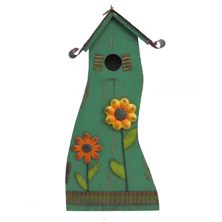 Spring Season Wooden and Metal Roof Bird Houses from the Youli collection by Xiamen Youli