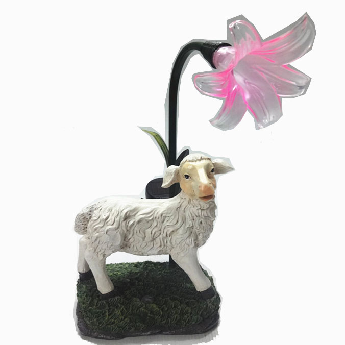 Resin Goat with Solar Light for Garden Decoration from the Youli collection by Xiamen Youli