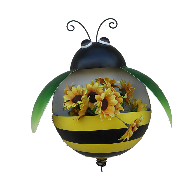 Bee Shape Wall Planter Metal Flower Pots for Garden from the Youli collection by Xiamen Youli