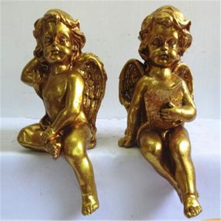 Creative Wholesale OEM Small Gold Sitting Resin Angel Wings from the Youli collection by Xiamen Youli