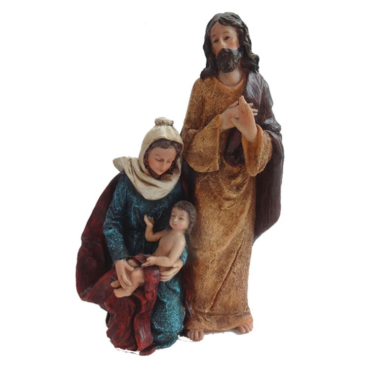 Antique Small Christmas Resin Nativity Figurines Set from the Youli collection by Xiamen Youli