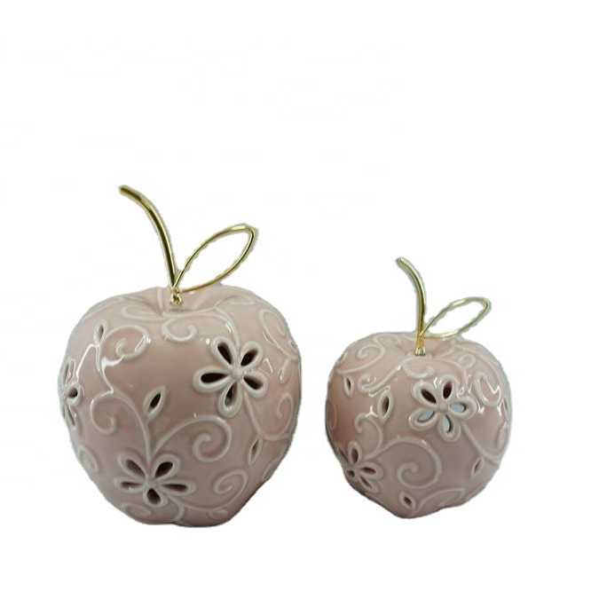 Ceramic Artificial Fruit Apple and Pear Colorful Tabletop from the Youli collection by Xiamen Youli