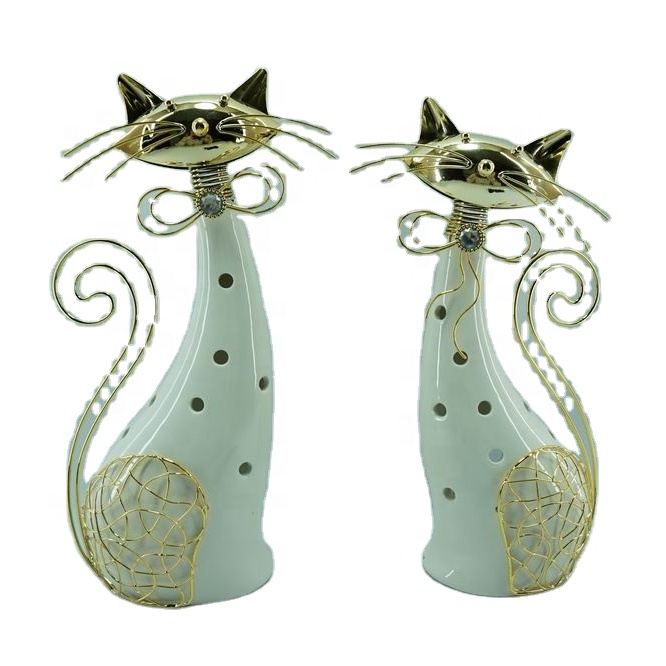 Ceramic and Metal Bird, Owl, Cat, Elephan from the Youli collection by Xiamen Youli