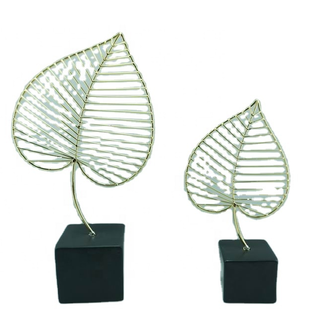 Metal Leaf Sculpture on Stand A Symbol of Peace and Harmony from the Youli collection by Xiamen Youli