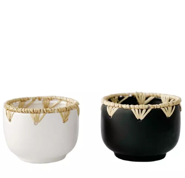 Black and White Nordic Style Small Ceramic Vase Abstract Ceramic Vases from the Youli collection by Xiamen Youli