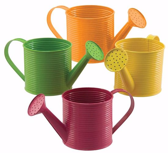 Bright Tone Ribbed Metal Watering Can Assortment from the Youli collection by Xiamen Youli