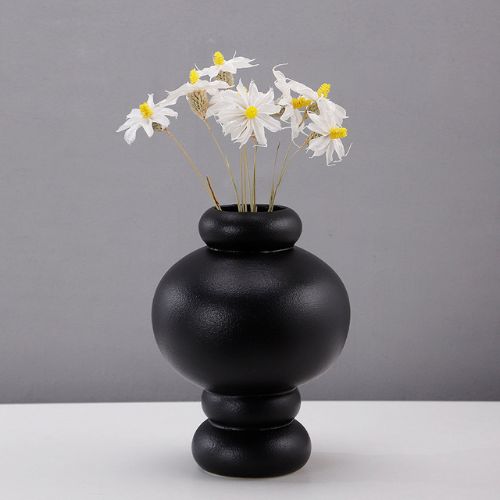 Black Ceramic Vase from the Youli collection by Xiamen Youli