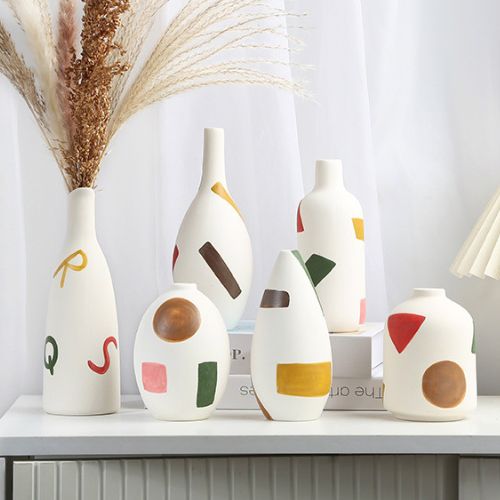 Painted Ceramic Vase from the Youli collection by Xiamen Youli