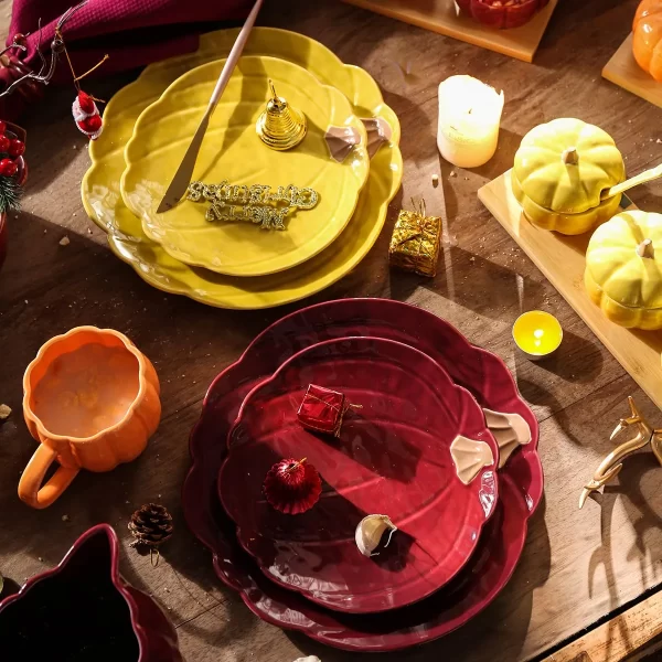 Pumpkin Ceramic Serving Collection from the Youli collection by Xiamen Youli