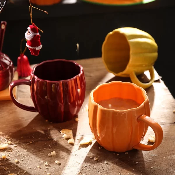 Pumpkin Shape Ceramic Coffee Cup Set from the Youli collection by Xiamen Youli