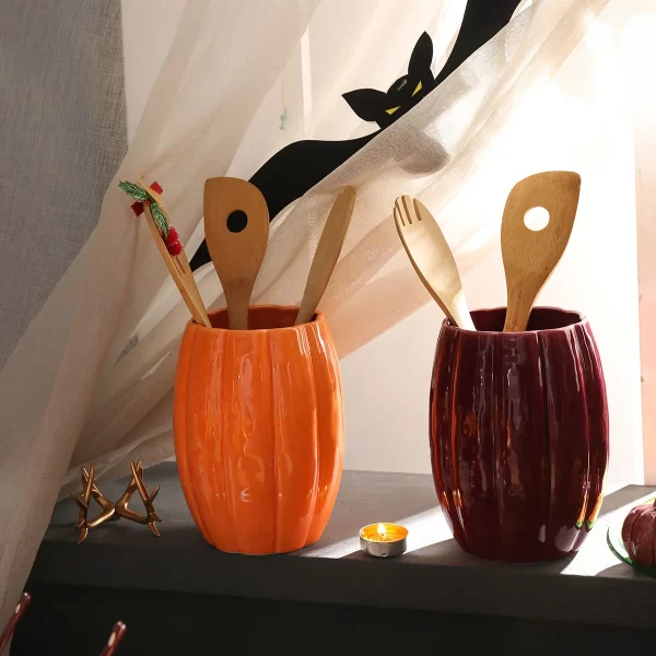 Pumpkin Shape Ceramic Mug Group from the Youli collection by Xiamen Youli