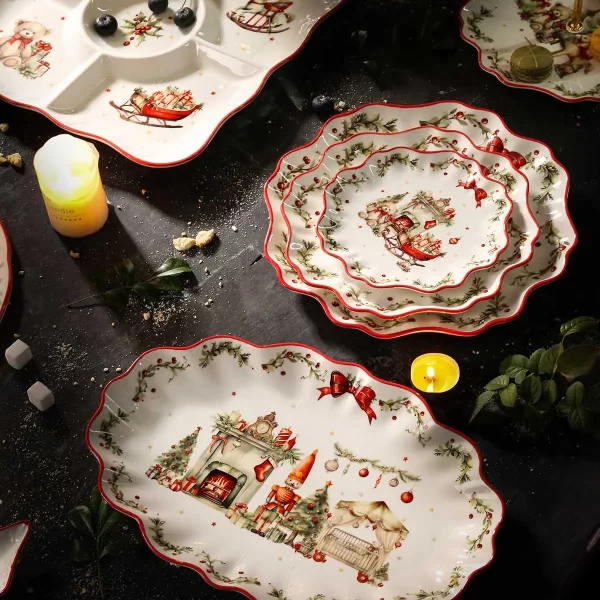 Christmas Plates Holiday Dinnerware from the Youli collection by Xiamen Youli