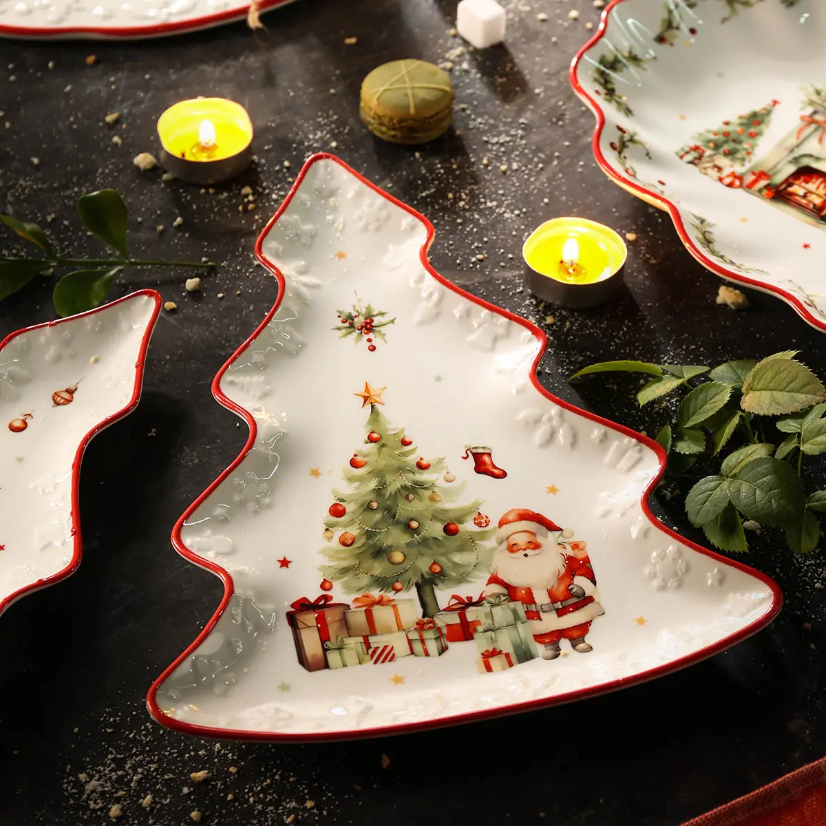 Festive Christmas Tree Plate