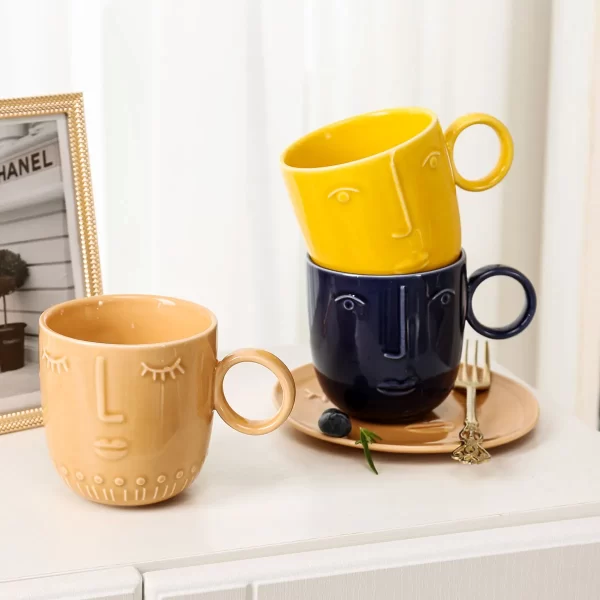 Refined Ceramic Dinnerware Face Pattern 6 from the Youli collection by Xiamen Youli