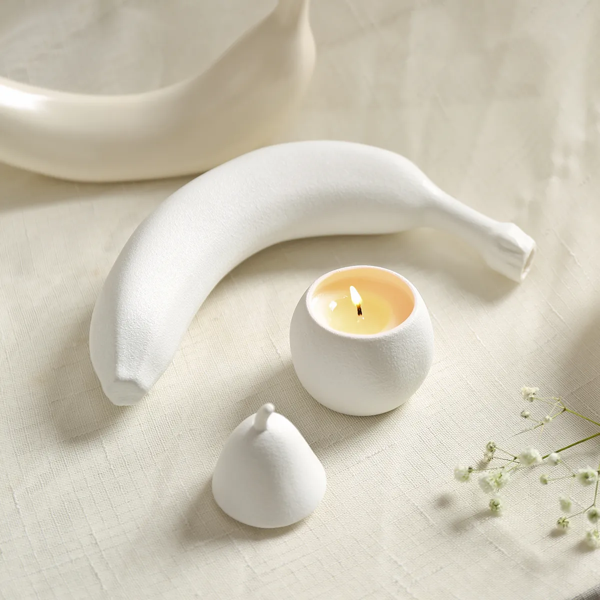 Fruit Shape Ceramic Candle Jars with Lids 1 from the Youli collection by Xiamen Youli