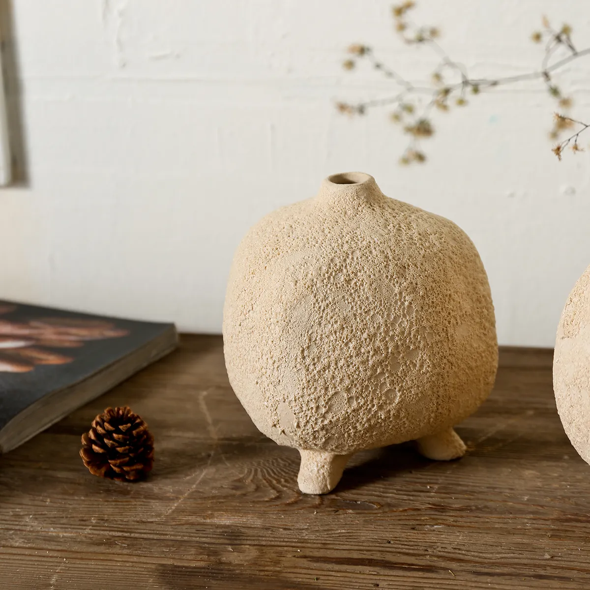 Wabi Sabi Low Ceramic Vases 2 from the Youli collection by Xiamen Youli