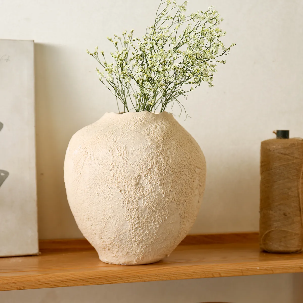 Wabi Sabi Low Ceramic Vases 3 from the Youli collection by Xiamen Youli