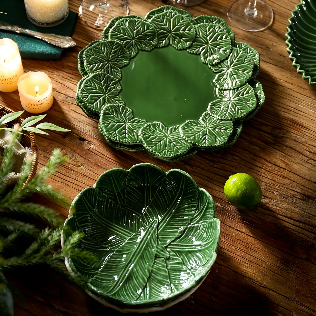 Natural Leaf Shape Porcelain Dinnerware 6 from the Youli collection by Xiamen Youli