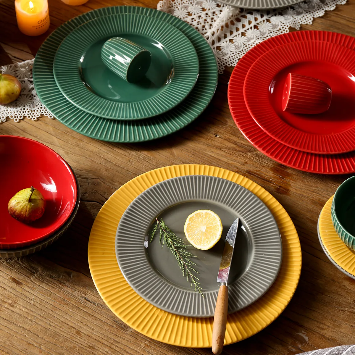 Modern Color Ceramic Dinnerware Sets 2 from the Youli collection by Xiamen Youli