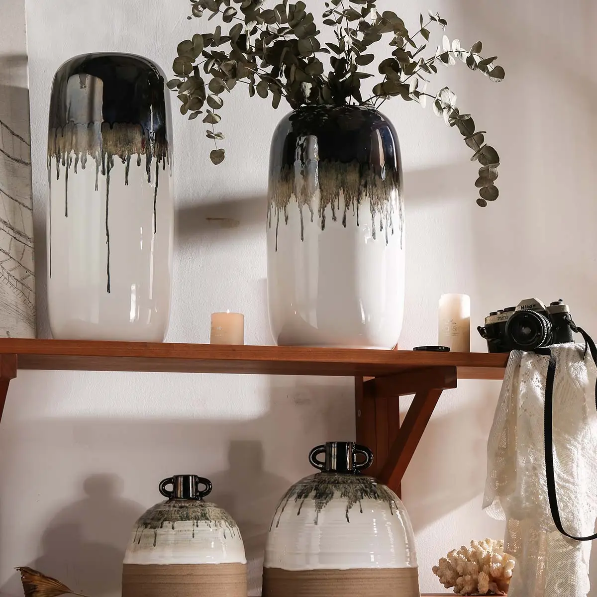Flambe Glaze Ceramic Flower Vases 2 from the Youli collection by Xiamen Youli