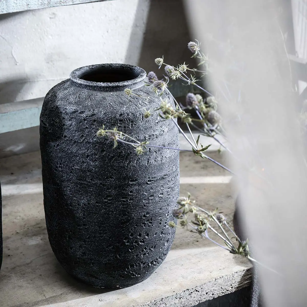 Embossed Texture Ceramic Vases 2 from the Youli collection by Xiamen Youli