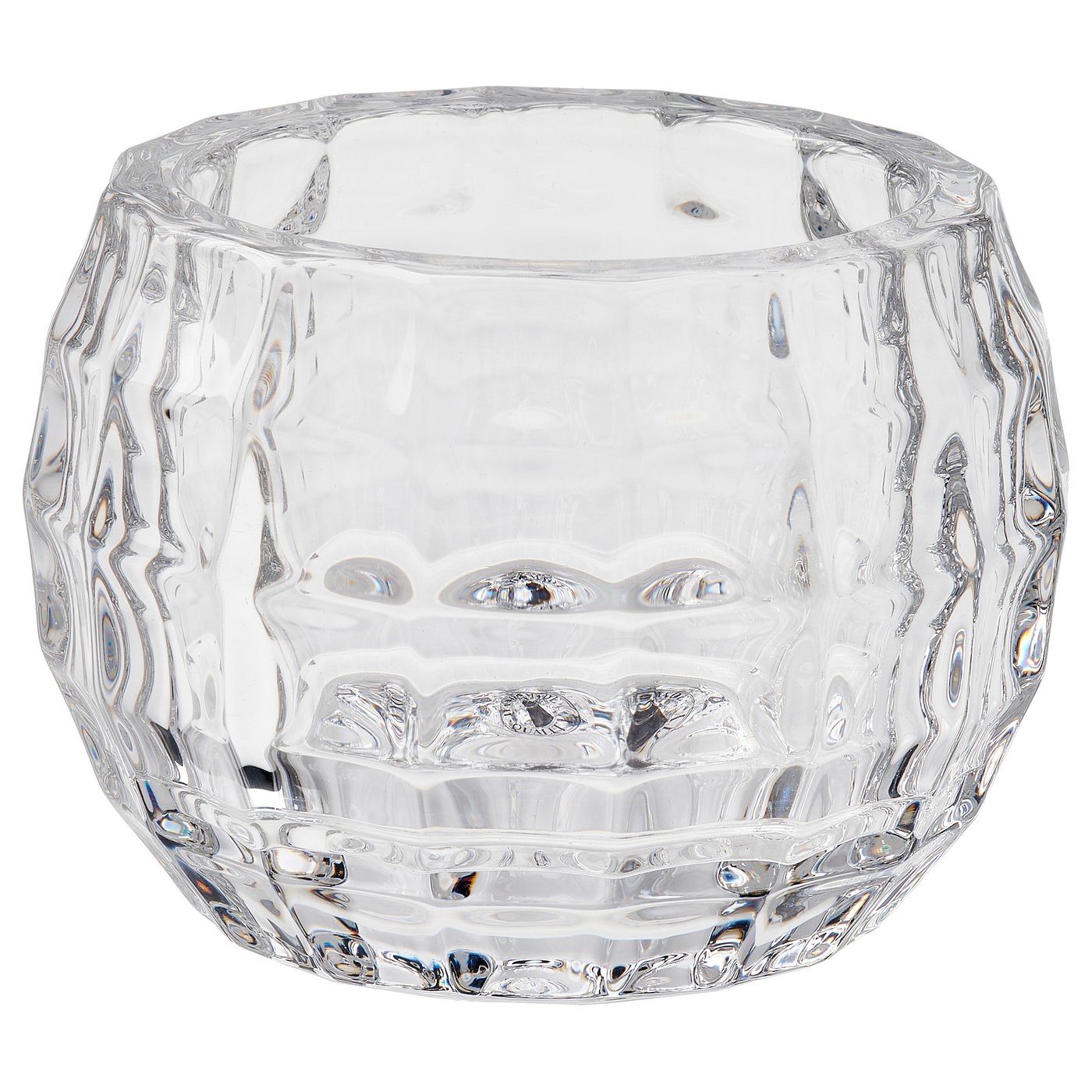 FROEJDA Faceted Clear Glass Tealight Holder from the Youli collection by Xiamen Youli