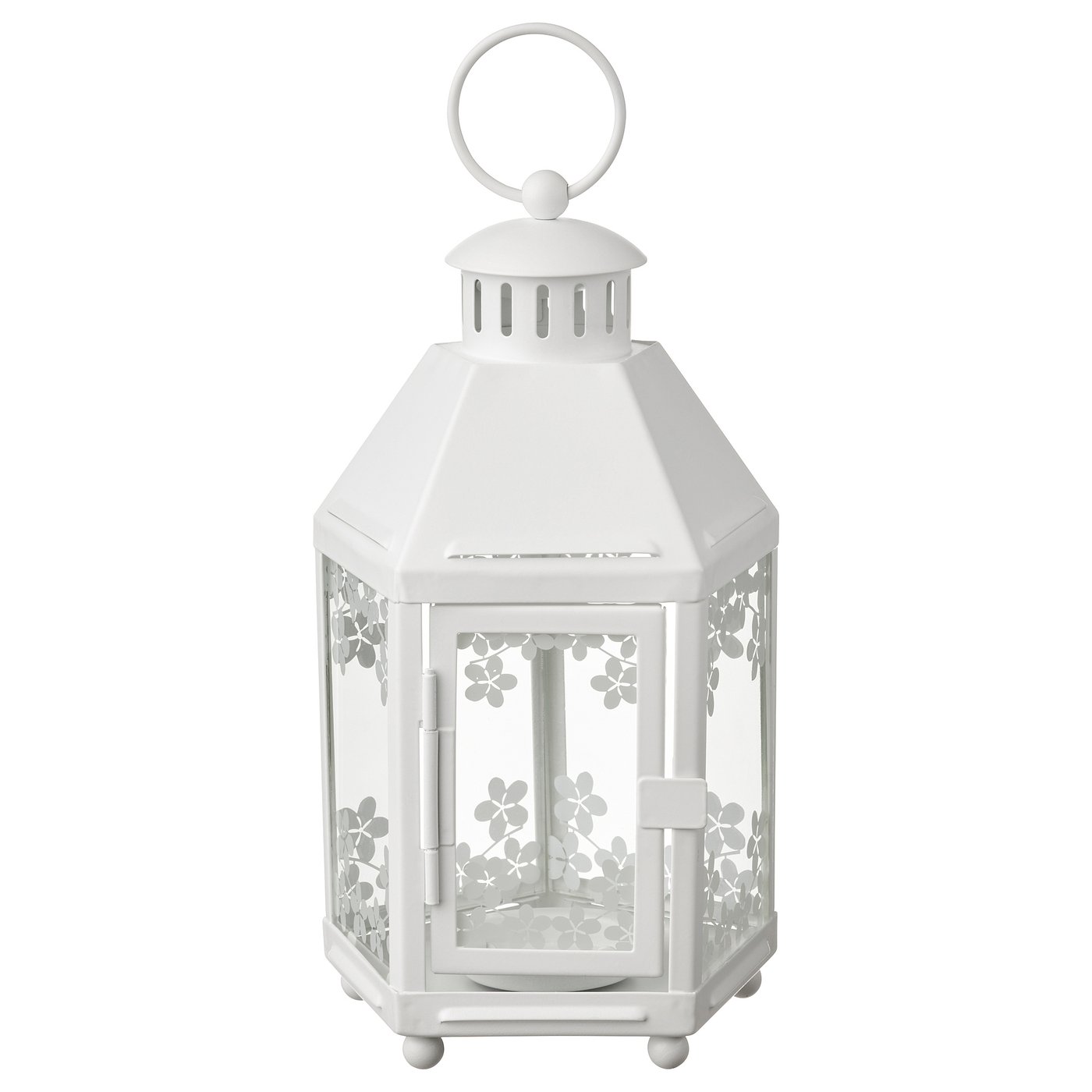 KRINGSYNT White Metal Glass Tealight Lantern from the Youli collection by Xiamen Youli