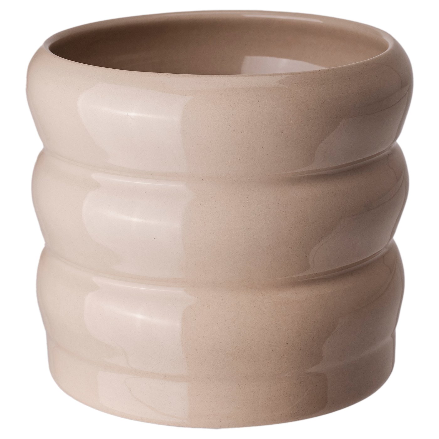 HASSELBUKETT Beige Stoneware Plant Pot from the Youli collection by Xiamen Youli