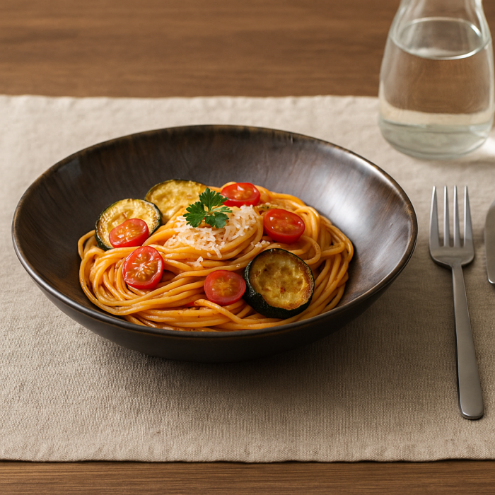 Rustic Reactive Glaze Ceramic Pasta Bowl from the Youli collection by Xiamen Youli