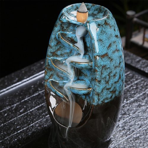 Blue Black Reactive Glaze Ceramic Aroma Burner from the Youli collection by Xiamen Youli