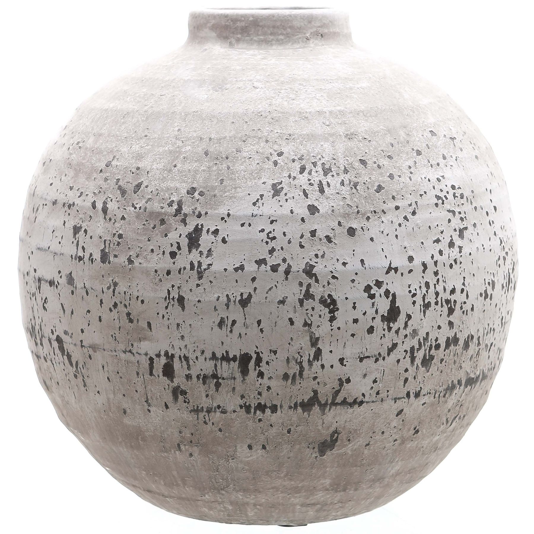 Round Speckled Stone Ceramic Vase from the Youli collection by Xiamen Youli