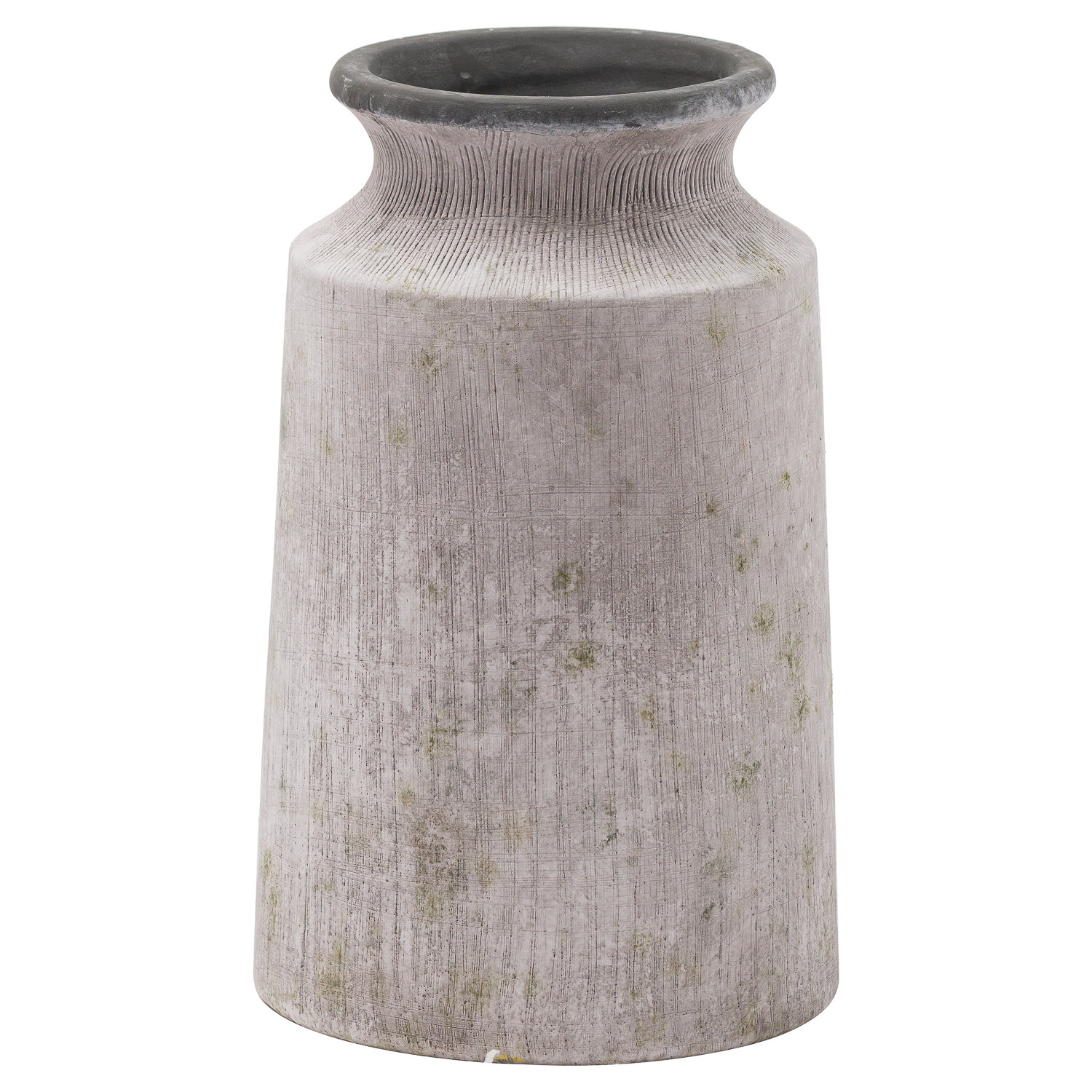 Tall Neutral Textured Ceramic Vase from the Youli collection by Xiamen Youli