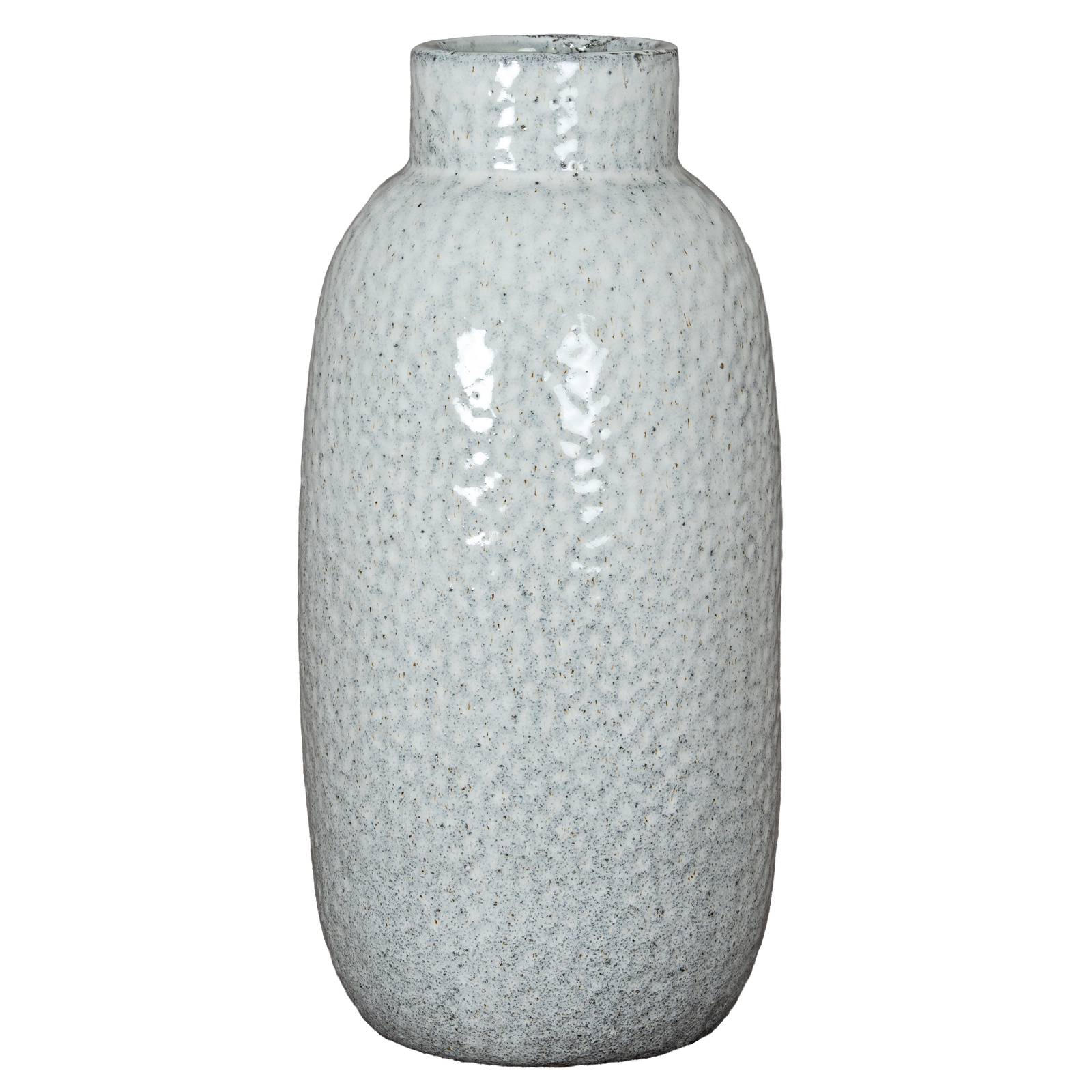 White Crackle Texture Ceramic Bottle Vase from the Youli collection by Xiamen Youli