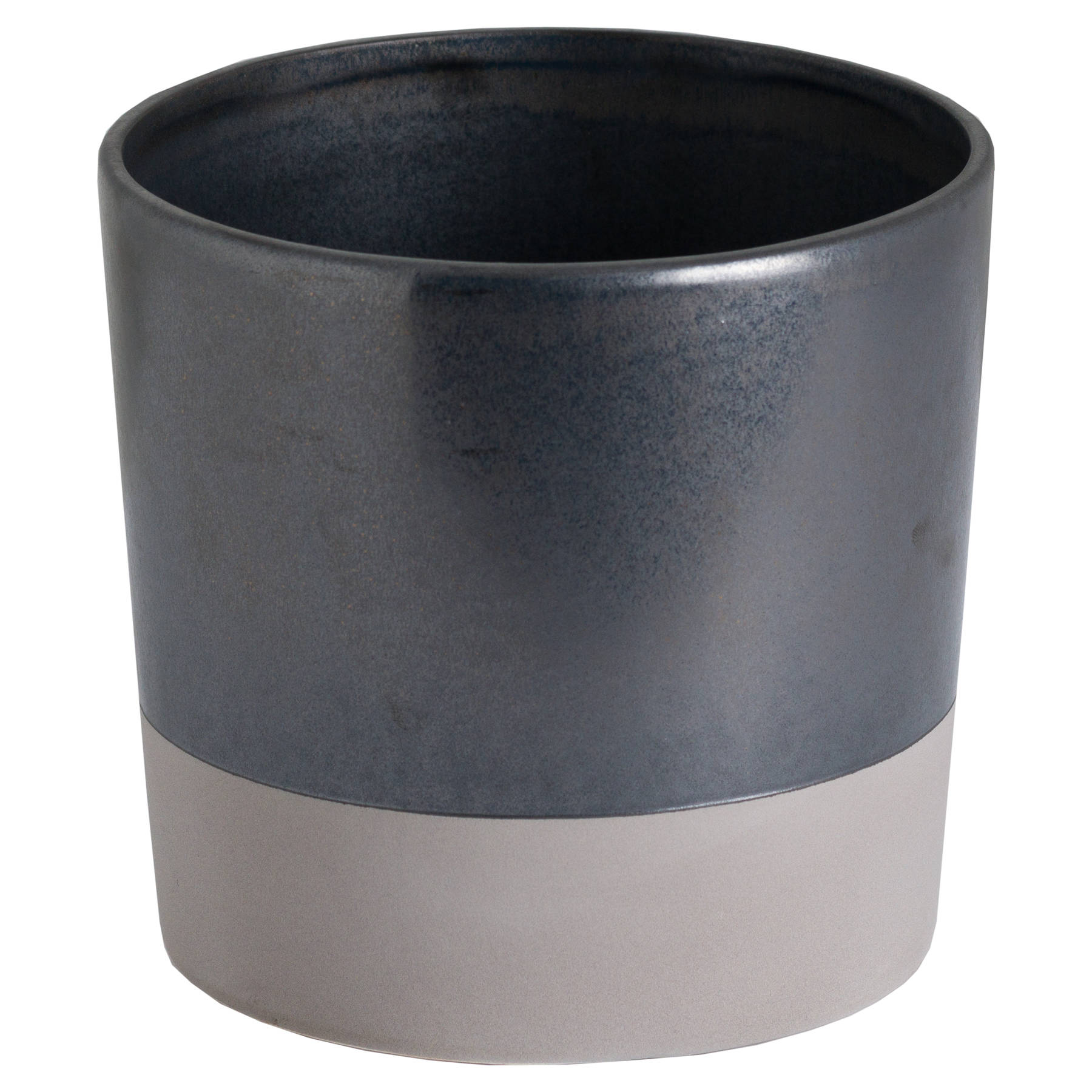 Large Charcoal Two Tone Ceramic Planter from the Youli collection by Xiamen Youli