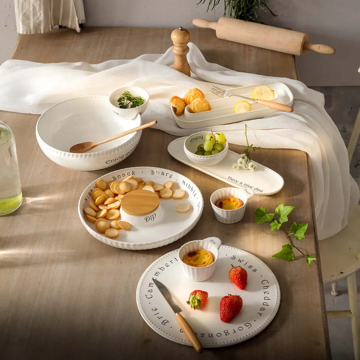 Full Featured Ceramic Kitchenware Shape and Finish View