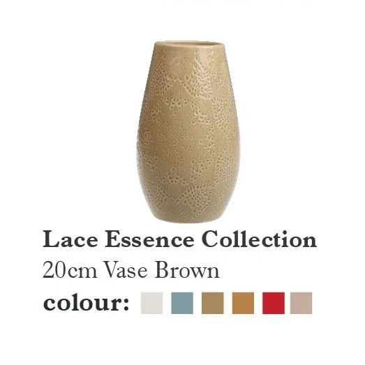White Embossed Ceramic Vase 1 Alternate Product View